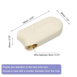 uxcell 8Pcs Blind Cord Weight, 78mm Curtain Blinds Handles Plastic Pull String Pendants for Window Shutter Vertical Roller Blinds Accessories, Beige