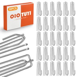 OioTuyi Pack of 50 Curtain Hooks Metal Stainless Steel Folding Hooks for Hanging Curtains, Curtain Hooks, Curtain Hooks, Curtain Accessories