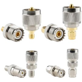 YILIANDUO 8 Type SMA to UHF/Mini UHF RF Coaxial Connector Kit SMA to PL259 SO239 UHF Mini UHF Male Female Coaxial Adapter for CB Radio/Handheld Radio Antenna/Walkie Talkie/Amateur Radio