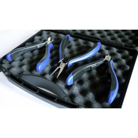 Schmitz 8483HS22-3 Pliers in a Case - ESD/EGB Safe - Dissipative - Dissipative - Inserted Pliers Joint for Professionals - Made in Germany - Solingen