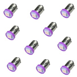 PA 10PCS #1893#44#47#756#1847 BA9S 1SMD LED Bayonet Pinball Machine Light Bulb Purple-6.3V