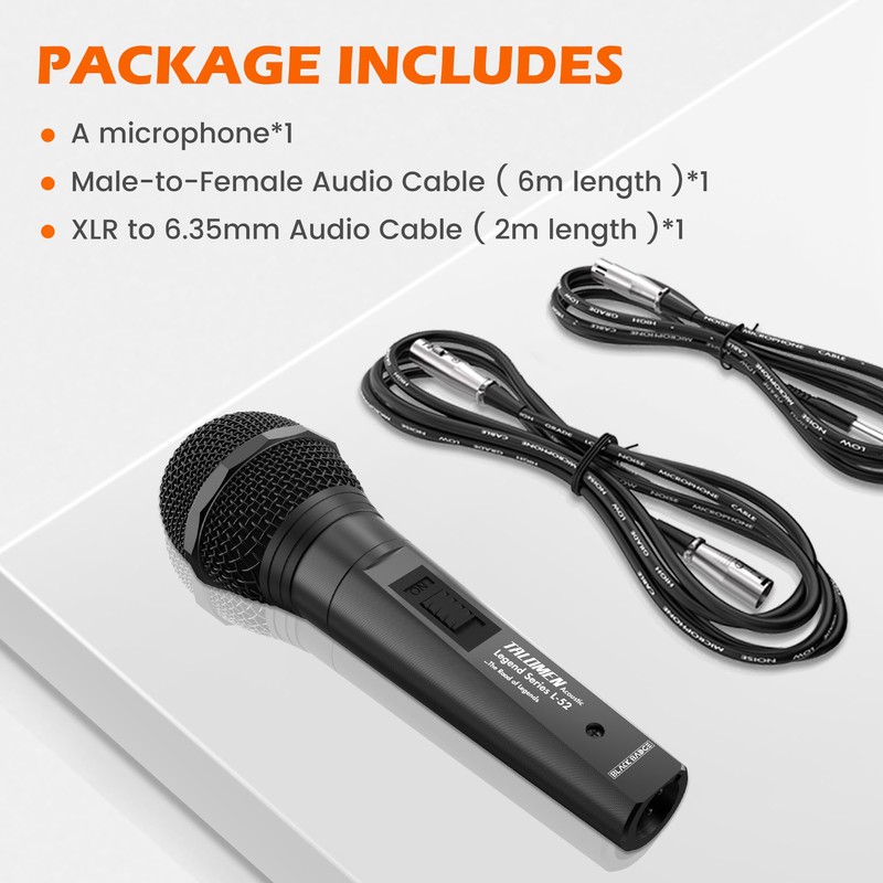 talomen Wired Microphone for Singing, Metal Female, ON/Off Switch, Professional