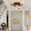 Semi Flush Mount Ceiling Light Fixture, 4 Light Industrial Ceiling