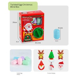 Winter, Santa Boys & Girls Gifts, Vending Gashapon Claw Machine for Kids, Egg Twister Machine for Age 3+, Novelty Festival Gift, Surprise Birthday Gift, Santa's Surprise Twisted Egg