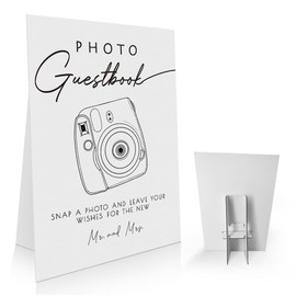 Wedding Photo Guestbook Sign 8 x 11 Inch, Photo Guest Book Sign, Photo Minimalist Wedding Sign, Reception Signage, Snap It Sign, Modern Wedding Sign WDS16
