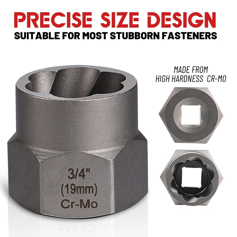 UYECOVE 35 Pcs Spiral Screw Extractor Bolt Extractor Set, 6542/4341