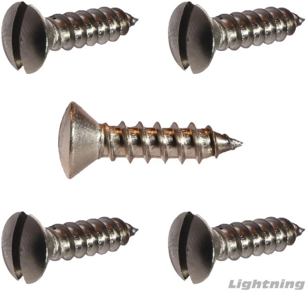 Fastenere Slotted Oval Head Sheet Metal Screw Stainless Steel #14