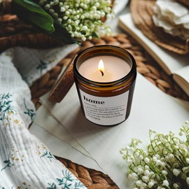 KU-DaYi Home Candles, Homesick Scented Candle, House Warming Housewarming Gift Gifts Scented Candles for Women New Home Couple, Moving Away Gifts Amber Soy Wax Jar Candle for Home Decor