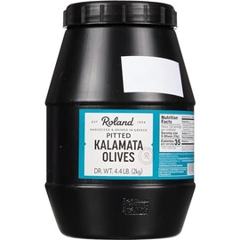 Roland Foods Whole Pitted Kalamata Olives From Greece, Specialty Imported Food, 4.4 Pound, Pack of 1