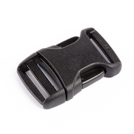 '1 Piece High Quality Acetal Buckle, Belt Buckle, Buckle, Steckschliesse "CR Crab by 2 m 20 – 50 mm, Black , 20mm