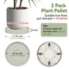 UoeRing 2 Pcs Plant Caddy with Hidden Wheels 11 Inch