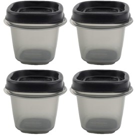 Utensilux Bundle Rubber Maid Silvershield Food Storage Containers Half Cup Food Storage Containers 9 Peice Set, Grey Easy Find Lids, 4 Containers, 4 Lids Chalk Pen And Chalk Labels