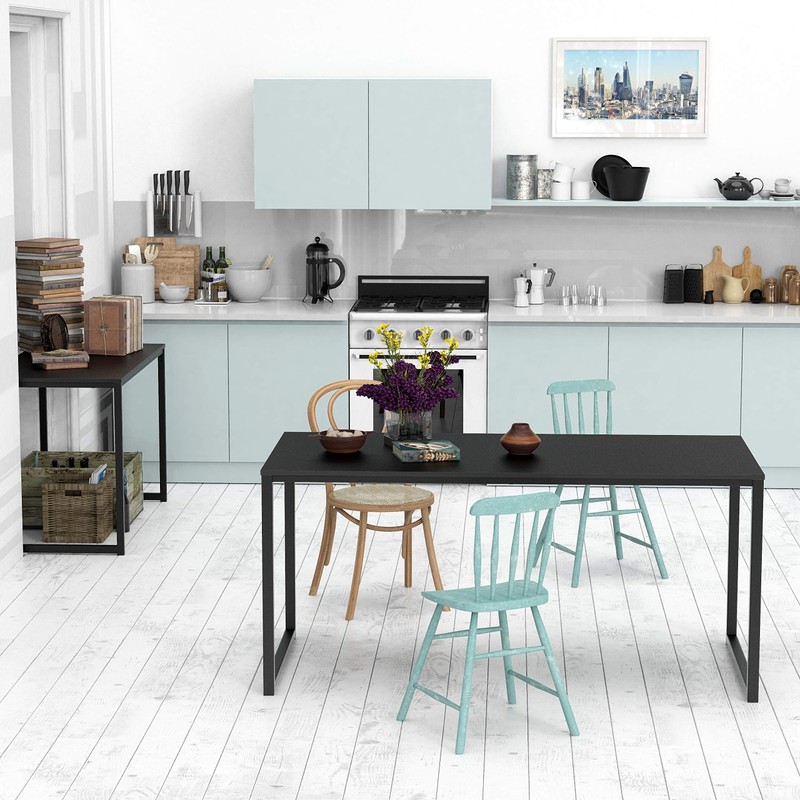 SHW Home Office 55-Inch Computer Desk, 24" Deep, Black