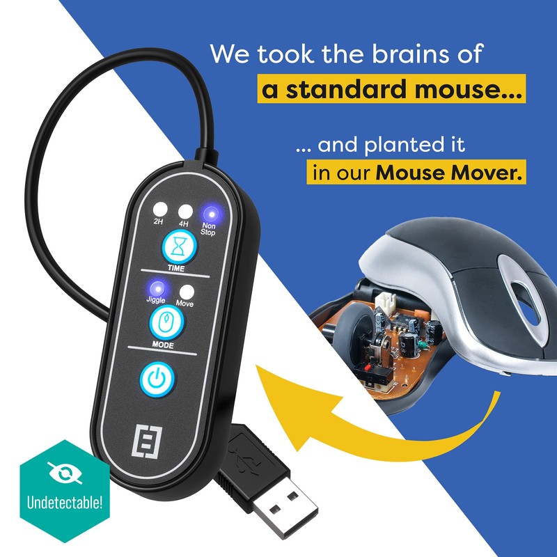 TECH8 USA, 2-in-1 Mouse Mover and Jiggler in 1, Keeps