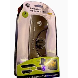 GE 3 Device Audio/Video AV Switch Component Video Stereo Audio Game 3 in 1 out