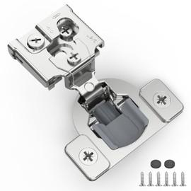 10 Pack 3/4" Overlay 3D Soft Close Hinges for Face Frame Kitchen Cabinet, 3 Way Adjust, Self Closing Concealed Cabinet Hinges-105 Degree