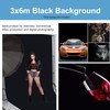 BOLLUMA 3x6m Black Screen Background Photography Backdrop, 100% Cotton Muslin
