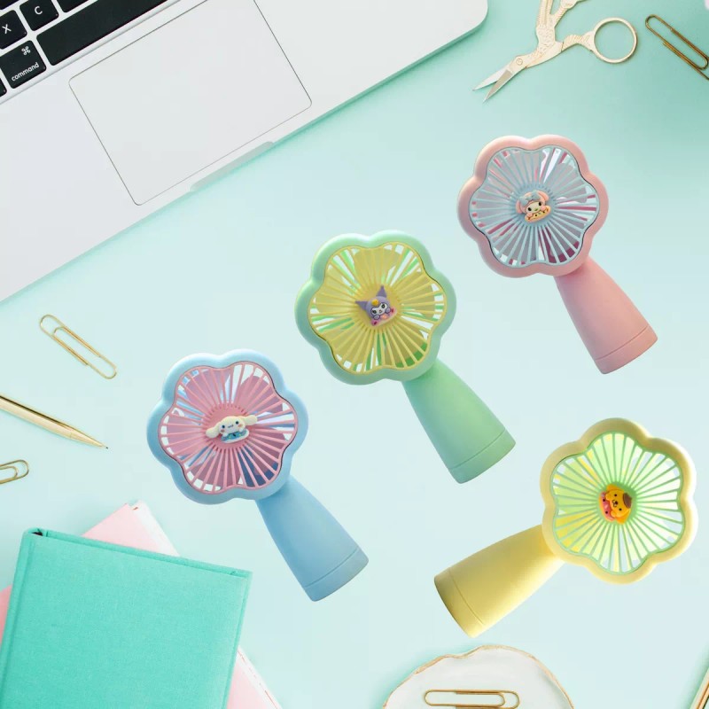 Decora Mini Ventilador Recargable Portátil Luz Led Varios Dif Tonos