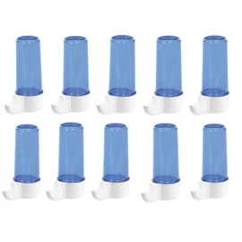 Moondown Farm 10 x 200cc Blue Anti Algae Drinkers Cage Aviary for Finch, Canary, Budgie