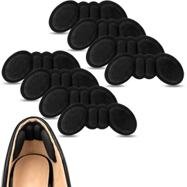 Heel Pads for Shoes Too Big, Shoe Inserts for Loose Shoes, Heel Grips Protectors for Blisters Pain, Filler Make Shoes Fit Tighter, Rubbing, Prevent Slip for Women Men (Black, One Size)