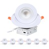 ZYC Gimbal LED Recessed Lighting - 6 Inch 5CCT 12W