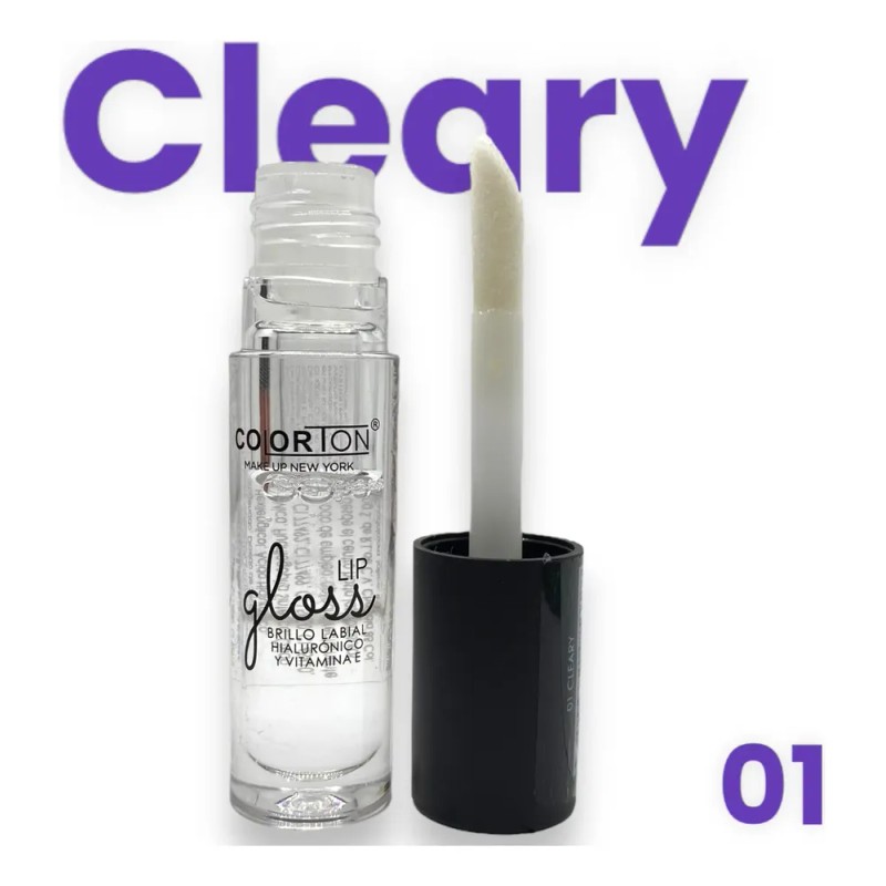 Labial Lip Gloss Con Acido Hialuronico Colorton Tono Cleary