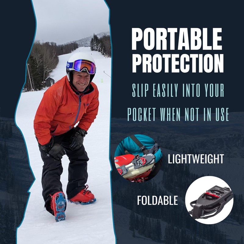 SkiSkootys Ski Boot Bottom Protector with Claws & Foldable Design