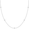 Dainty Layering Clavicular Chain Zircon Necklace Necklaces for Women (Silver,