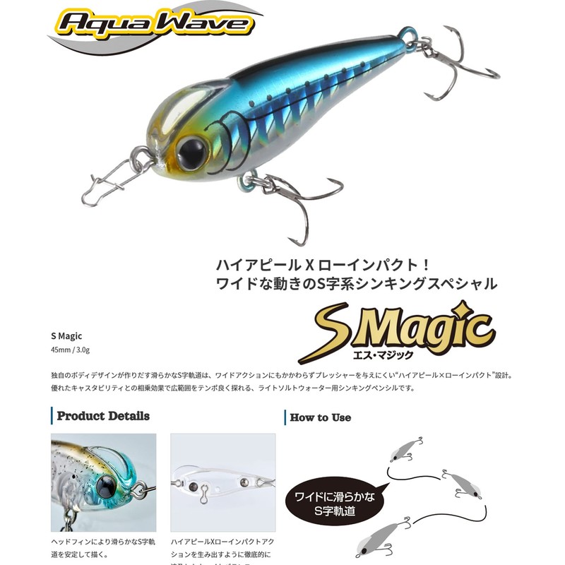 Cormoran S Magic #A39A Lure, Small Sardine, Globerry.