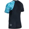 HUGE SPORTS Men's Splice Sun Protection Rash Guard Short Sleeves(Zigzag,L)