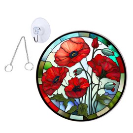 Zerodeko 1 Set Double Side Acrylic Flower Pendant Creative Red Floral Plaque for Home Decor Stylish Door Sign with Chic Design Versatile Decoration for Any Space