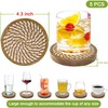 Eykao 5 Pack Coasters for Drinks Absorbent, 4.3 inches Woven