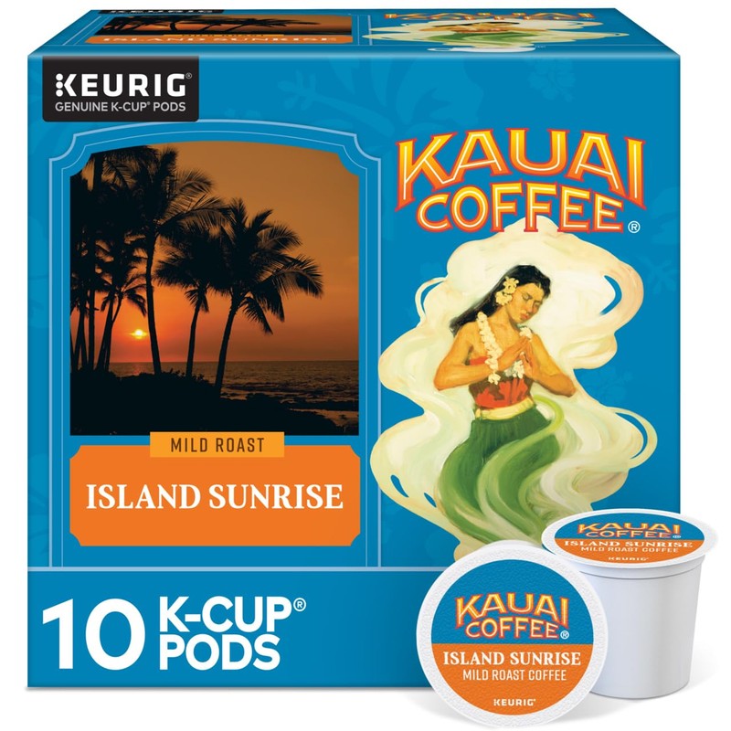 Kauai Coffee Island Sunrise Mild Roast - Compatible with Keurig