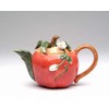 Fine Ceramic Red Apple Teapot, 7-1/4" L