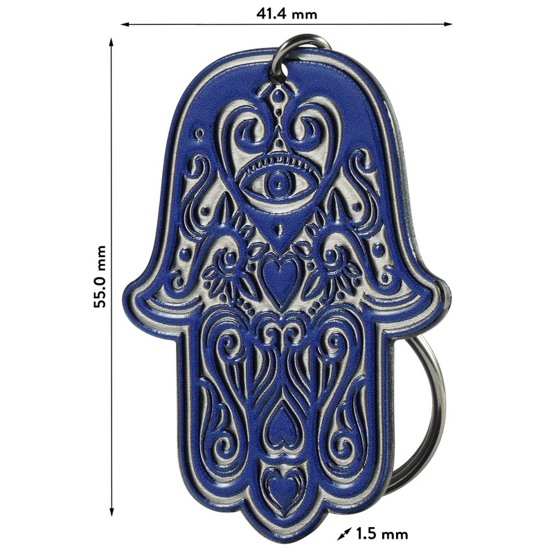 KADAX Hamsa Design Steel Pendant Key Chain Accessory for Backpack