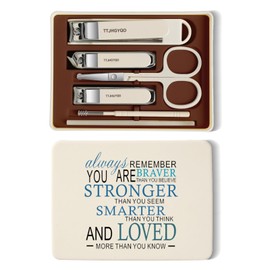 Sometimes You Forget You are Awesome so This is Your Reminder Nail Clipper Set, 6 Pcs Toenail Clippers, Stainless Steel Fingernail Clipper Sharpest Thick Toenail & Ingrown Nail Clipper Set (Always)