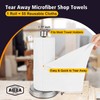 AIDEA Microfiber Cleaning Cloth, Shop Towels 55 Sheets(6 Roll) White