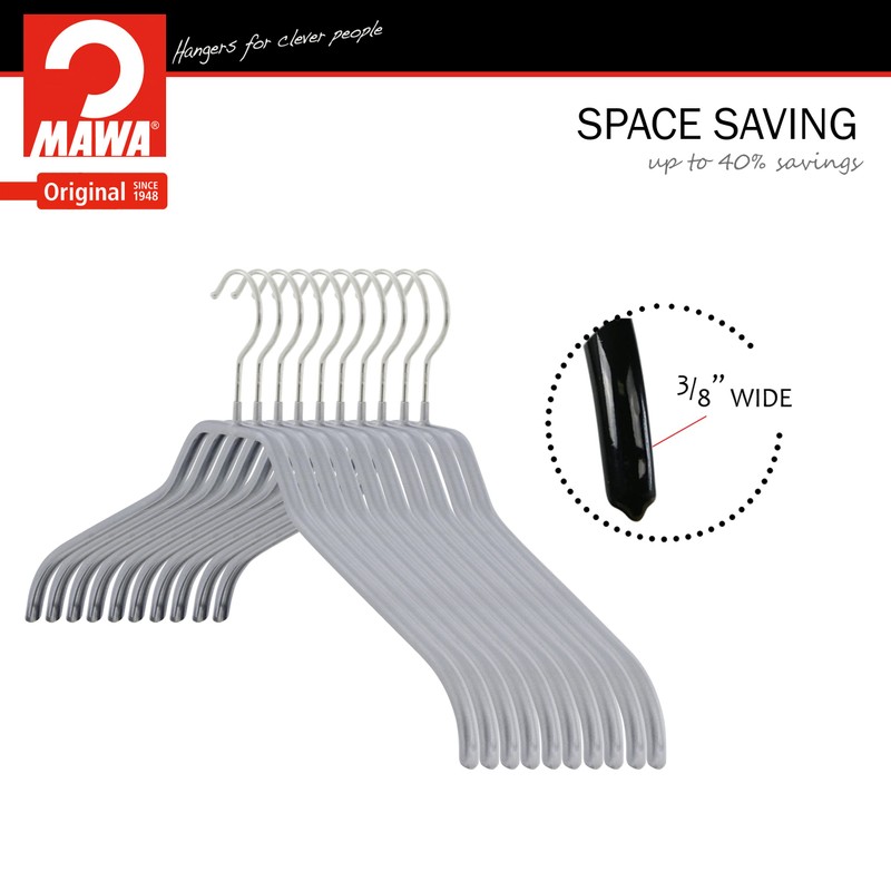 Mawa Extra Wide Clothes Hanger Reston Lloyd Silhouette Light Thin