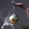 Primst Lotus Furnace Hollow Hanging Ball Incense Burner, Ceramic Backflow