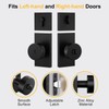 Newlaking Matte Black Exterior Door Knob with Deadbolt Set -