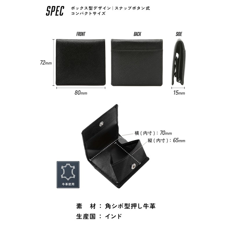 Style= Genuine Leather Coin Case, Simple Design, Versatile Look -