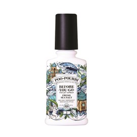 Poo-Pourri Before-You-Go Toilet Spray, Fresh Sea Salt, 4 Fl Oz, Up to 200 Uses, Bathroom Odor Deodorizer, Plant-Based with Essential Oils, for Home or Work, Sea Salt, Bergamot & Eucalyptus Scent
