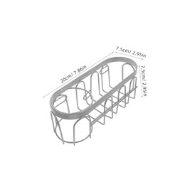 ULTECHNOVO Sink Sponge Holder Kitchen Sink Holder Sink Organizer with Brush Holder No Drill Kitchen Organizer Kitchen Scrubber Holder Dish Brush Holder Sponge Organizer Silver Stainless Steel