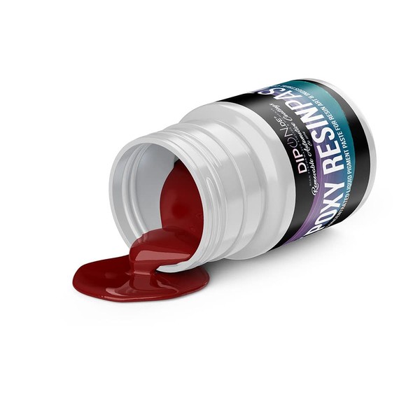 Résine époxy Pigment Pâte à lèvres rouge environ RAL 3001 Pâte de couleur professionnelle hautement pigmentée pour résine époxy, résine époxy, résine polyuréthane, résine synthétique (50 g)