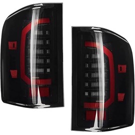 LED Tail Lights Compatible with 2007-2013 Chevy Silverado 1500 2007-2014 Silverado 2500 HD/3500 HD, LED Tube Rear Light Lamp Dark Smoke Replace A Pair
