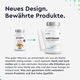 Gloryfeel High-Dose Multivitamins – 450 Tablets, Valuable Minerals and All A-Z Vitamins – 15 Months’ Supply – Supports the Immune System – Laboratory Tested without Additives, Made in Germany