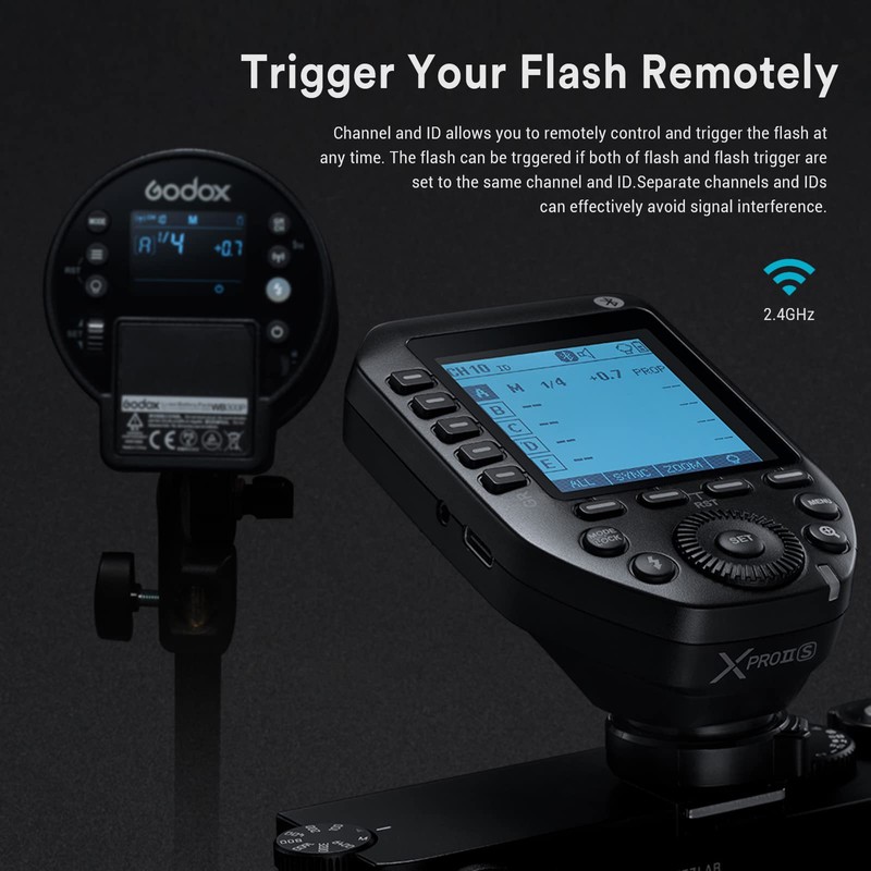 Godox XProII-S XProIIS TTL Wireless Flash Trigger 2.4G Wireless HSS