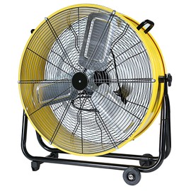 Simple Deluxe 24 Inch Heavy Duty Metal Industrial Drum Fan, 3 Speed Floor Fan for Warehouse, Workshop, Factory and Basement