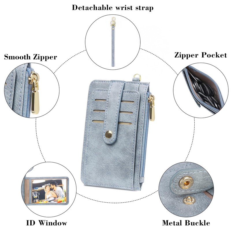 SENDEFN Credit Card Holder Slim Wallet for Women Bifold Leather