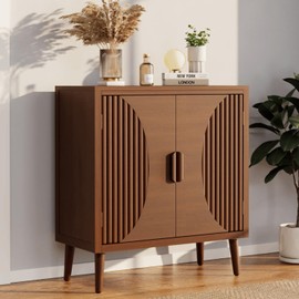 COSIEST Storage Cabinet with Doors and Shelves, Accent Sideboard Buffet with Adjustable Shelf, Free-Standing Sideboard Entryway Cabinet for Kitchen Dining Room Living Room Hallway